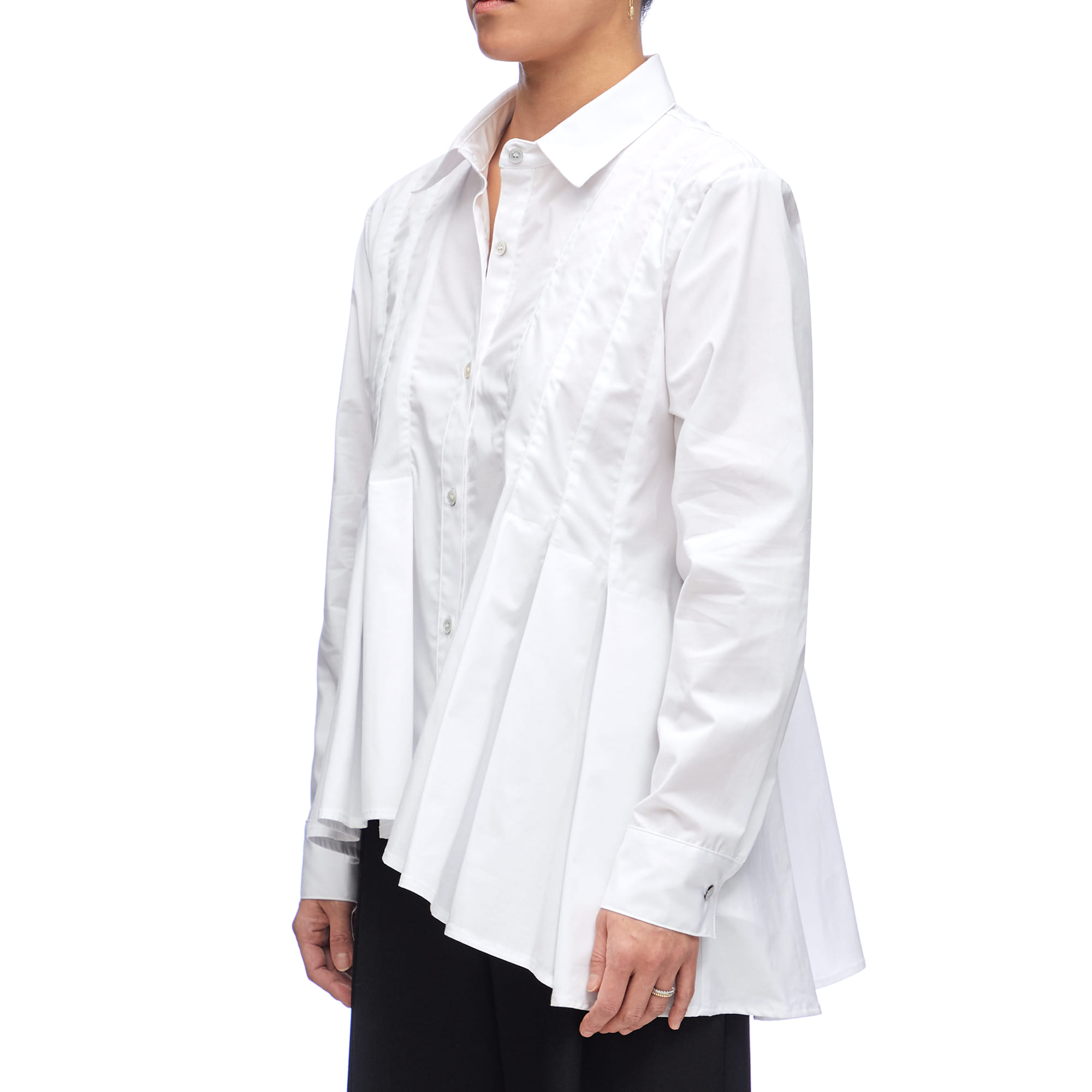 [아울렛] Ola pleats shirt (올라 플리츠 셔츠) White