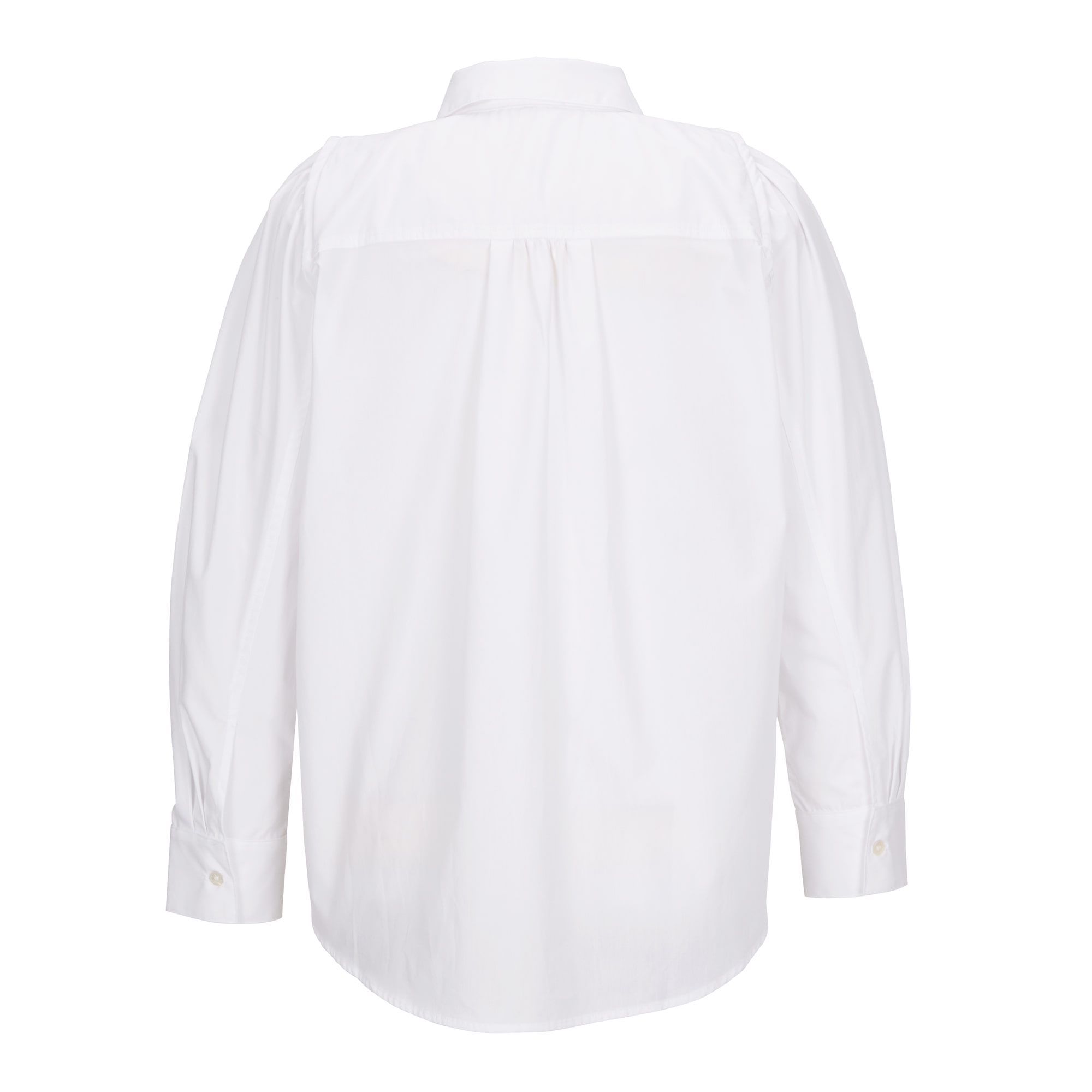 [아울렛] Humming double shoulder shirt (허밍 더블 숄더 셔츠) White