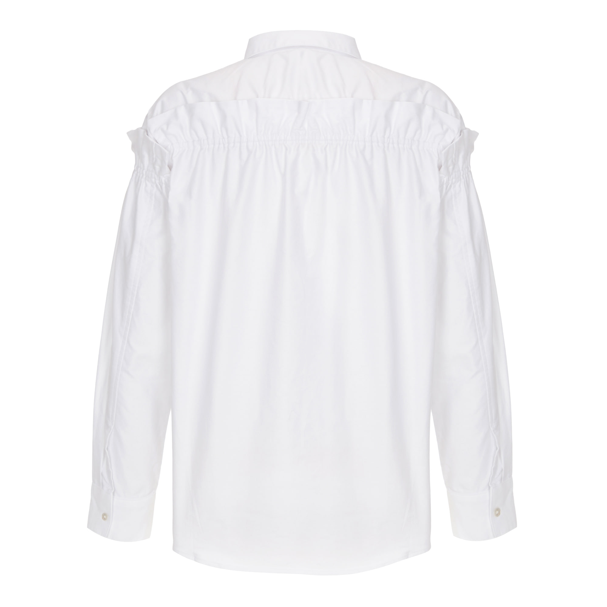 [아울렛] Humming Upper Pleats Shirt (허밍 어퍼 플리츠 셔츠) White