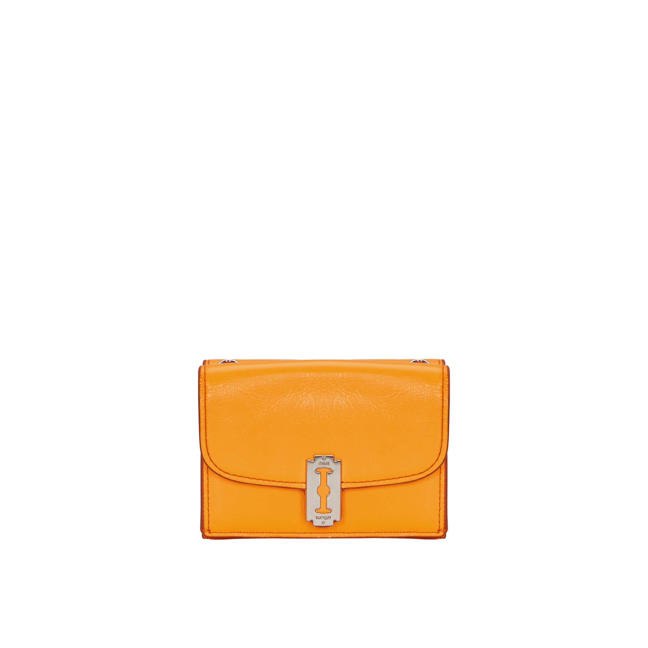 Occam Lune Chain Folded Half Wallet (오캄 룬 체인 3단 반지갑) Arancia Orange