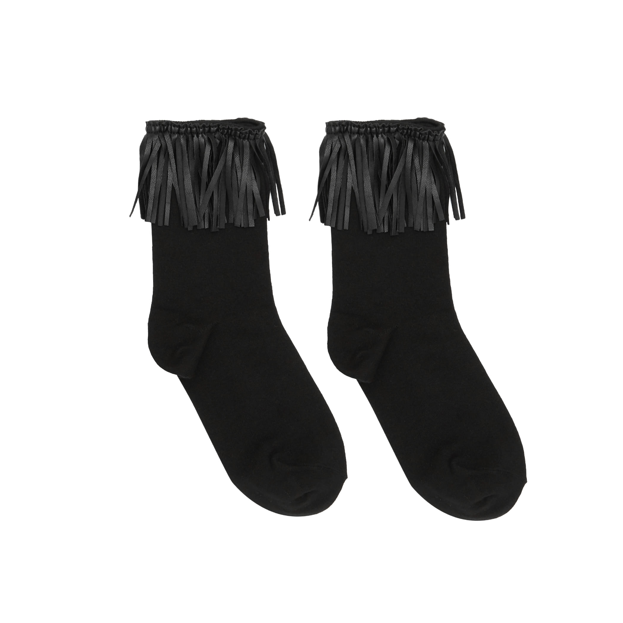 Fringe Middle Socks (프린지 미들 삭스) Black
